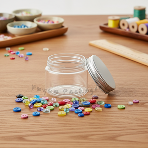 Fuyun 250g bocca larga cibo trasparente barattoli vuoti in plastica per animali domestici con coperchi in alluminio oro per snack caramelle cioccolatini pizze - Product Image 3