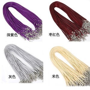 Cross Border Diy Jewelry <b>Accessories</b> 1.5mm Korean Waxed Thread Necklace Cord Colored Leather Cord Round Shape Yiwu Origin - Product Image 3