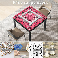 Tapis de table de mahjong antidérapant en caoutchouc imprimé sur mesure du zodiaque chinois, 32,5x32,5 pouces, pour jeux de poker, vente en gros d'usine, OEM