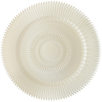 Groothandel Luxe Custom Wit Glas Oplader Borden Elegant Modern Design Fruit Lichtgewicht Gerechten Bruiloftsfeesten Diners