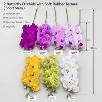 Anggrek Phalaenopsis Bunga Buatan Sentuhan Asli Realistis Bunga Sutra untuk Dekorasi Pernikahan Rumah Grosir