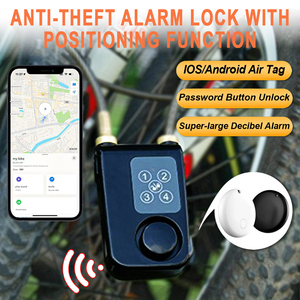 Kunci Kabel Digital Baja Anti Maling Grosir, Pelacak AirTag Anti Hilang, <span class=keywords><strong>Alarm</strong></span> Anti Pencurian, Tahan Air, untuk Skuter dan Sepeda Listrik - Product Image 1