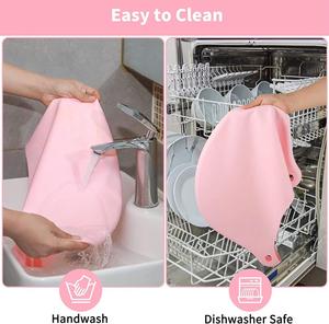 ซิลิโคนรองหม้อทรงรี/กลมแบบใหม่ ป้องกันการรั่วซึม ใช้ซ้ำได้ สำหรับหม้อตุ๋น ทำความสะอาดง่าย - Product Image 2