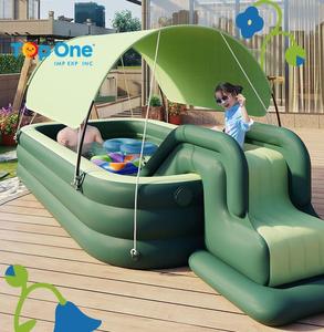 Piscine Familiale Gonflable Écologique en PVC de Qualité Supérieure, Épaissie et Surdimensionnée, avec Pare-Soleil – Tailles 2,1M, 2,6M, 3,05M – Vente en Gros - Product Image 2
