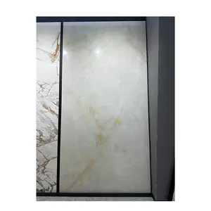 White Sintered Stone Panel Wall Cladding Stone Artificial Onyx Slab White Onyx Slab