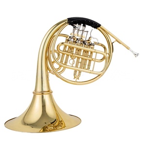 Trompa Francesa Lacada en Oro con Llave en Si Bemol, Cuatro Llaves Divididas, Instrumento de Viento de Madera, Instrumentos Musicales de Banda de Metales - Product Image 4