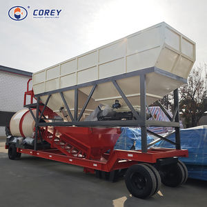 Centrale à béton mobile Corey YHZM750 avec mélangeur JS1500, contrôle automatique, pompe électrique haute efficacité et roues - Product Image 3