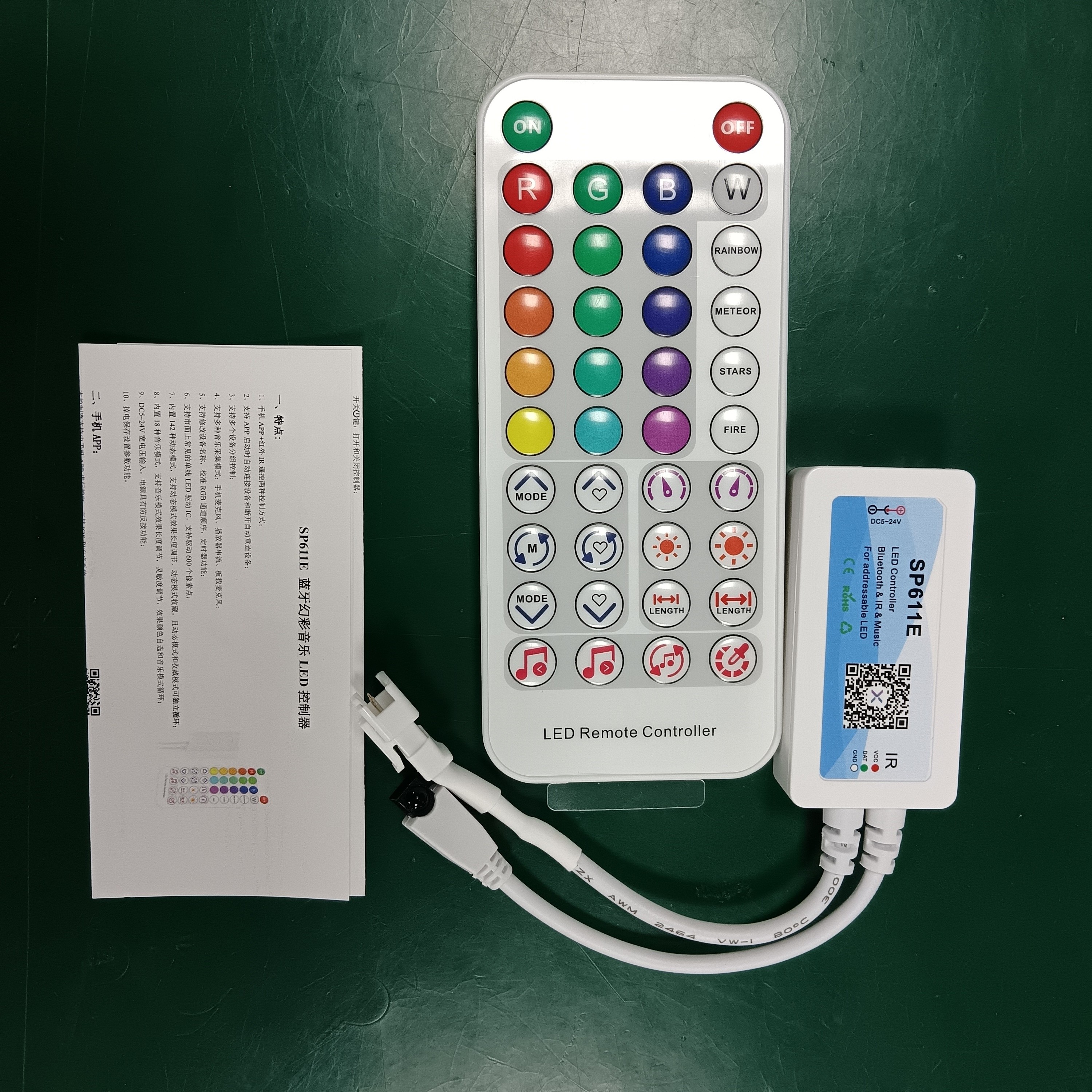 SP611E Bluetooth Music LED Controller RGB Digital Controller for RGBIC Pixel Neon Lights Ce Rohs Certified
