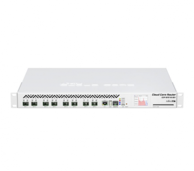 MikroTik CCR1072-1G-8S+ 1U Rackmount Cloud Core Router 72-Core CPU 16GB RAM 8x 10G SFP+ VPN Firewall Function Max. LAN 300Mbps