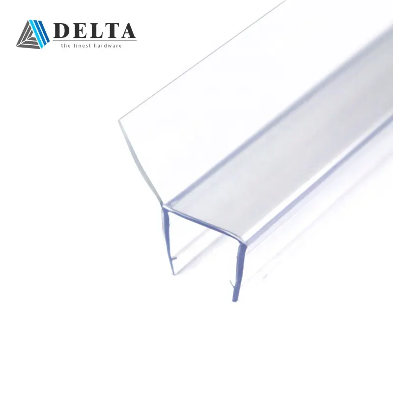 Rubber Waterproof PVC glass door seal strip For 8-10mm shower glass