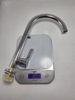 Robinet de cuisine à eau froide en acier inoxydable, pivotant à 360 degrés, finition chromée