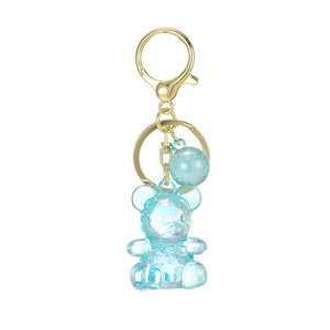 Porte-clés Ours Transparent en Acrylique, Pendentif Ours en Cristal Coloré, Accessoires pour Sacs, pour Machine à Griffes et Boîte Mystère - Product Image 6