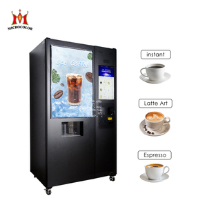 เครื่องจำหน่ายกาแฟอัตโนมัติแบบหน้าจอสัมผัสบริการตนเอง พร้อมเครื่องดื่มร้อนและเย็น ฟังก์ชัน SDK - Product Image 4