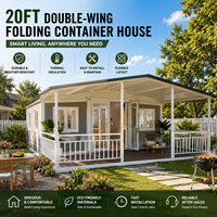 Maison conteneur pliable extensible avec salle de bain, cuisine, 2, 3, 4 ou 5 chambres, entièrement meublée pour usage résidentiel, camping ou logement d'urgence