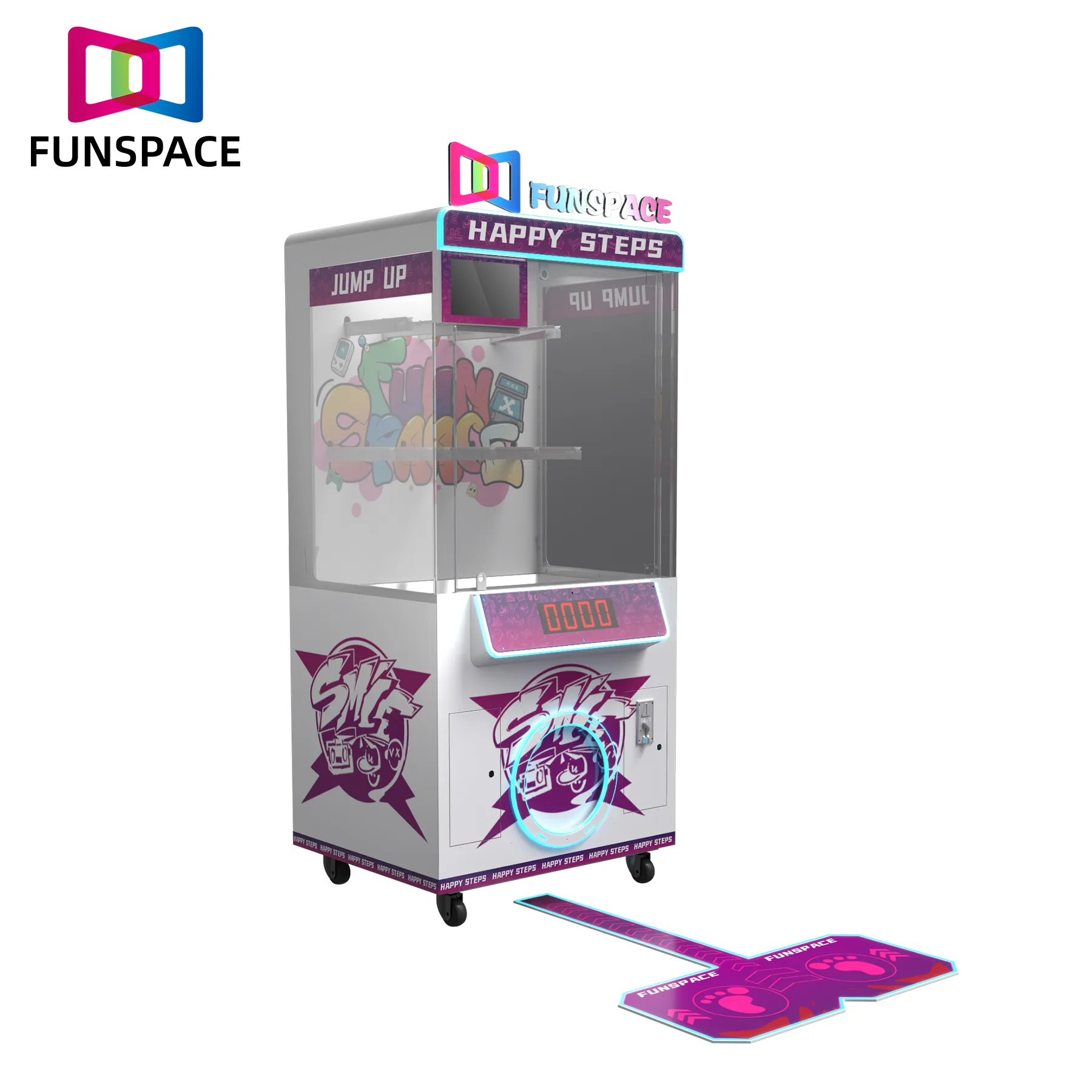 Funspace Game Hall Challenge Dance Running Game Machine Gratis Win Gift Arcade Pop Kraan Machine