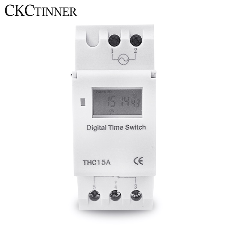 Programmeerbare Tijdrelais Tijdschakelaar Controller 12V 24V 48V Ac 110V 220V Elektronische Wekelijkse Teller lcd Digitale Timer THC15A