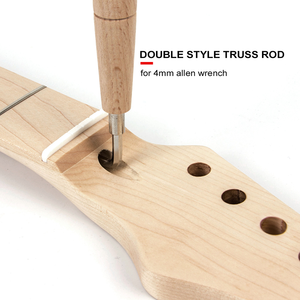 Oferta especial: Mástil de guitarra de 22 trastes con tornillos, de arce canadiense satinado, forma C, con incrustaciones traseras - Product Image 4