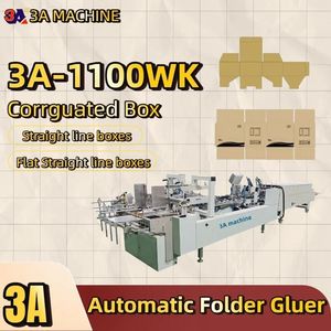 Plegadora y Encoladora Automática 3A-1100WK para Cajas Rectas de Cartón o Cartón Corrugado Tipo E - Product Image 1