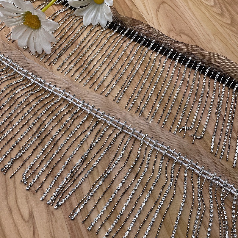 JFRC027 Luxury Bridal Sash Rhinestone Trim