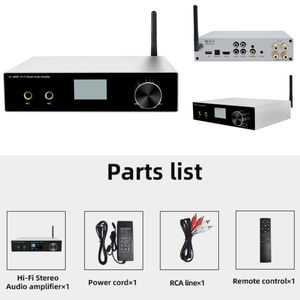 Amplificador Doméstico de Aluminio de Alta Fidelidad Cloudyx CL-600B PRO |   Micrófono Inalámbrico UHF WiFi 6 para Karaoke con Transmisión Airplay/DLNA/<span class=keywords><strong>QPlay</strong></span> - Product Image 6