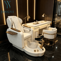Fauteuil de pédicure massant moderne et personnalisé pour salon de beauté, spa, technicien des ongles, ensemble de fauteuil de pédicure et table de manucure
