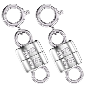 Convertitore di chiusura per bracciale magnetico in argento Sterling 925 o argento per gioielli forniture e componenti - Product Image 1