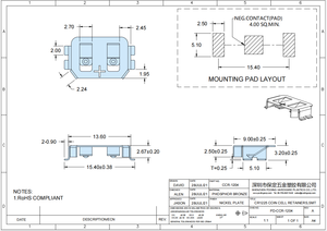 精密スタンピング<span class=keywords><strong>CR1220</strong></span>、CR1225バッテリーリテーナークリップSMTSMDCR1225バッテリーホルダー - Product Image 4