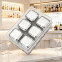 Coffret Cadeau Pierres à Whisky en Acier Inoxydable – Glaçons Réutilisables pour Refroidissement Intense – Pierres Métalliques Réfrigérantes