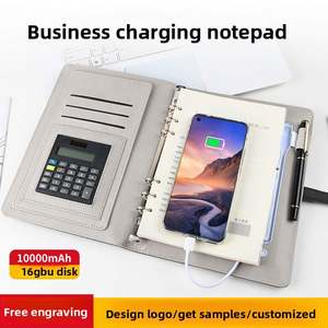 Agenda Corporativa Ecológica con Tapa Dura de 4.3 Pulgadas, Diario con Video, Cargador Inalámbrico de 10000 mAh, Unidad USB y Bloqueo por Huella Dactilar - Product Image 2