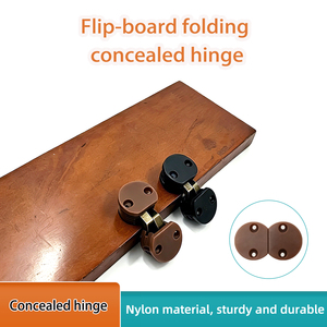 Brown Concealed Cross Furniture <b>Hinge</b> Nylon <b>Flap</b> Door Hidden <b>Hinge</b> for Bedroom Home Office Cabinet - Product Image 2