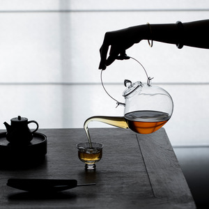 Oogishido Borosilicate Glass Teapot With Lid Heat Resistant For Electric Ceramic <b>Stoves</b> And Open Flames - Product Image 4