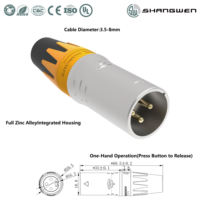 Câble de microphone professionnel IP65 extérieur 3 broches XLR mâle vers femelle avec faisceau de câblage fini, contacts en alliage de cuivre plaqués or
