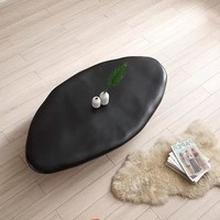 Ensemble de table basse moderne et créative pour la maison table centrale en fibre de verre noir crème pour le salon