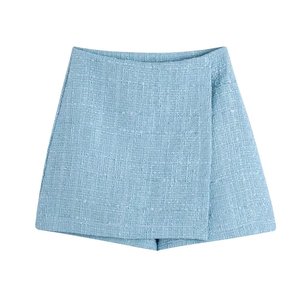 Falda de traje corto dividida de cintura alta europea y americana para Primavera, nueva - Product Image 1