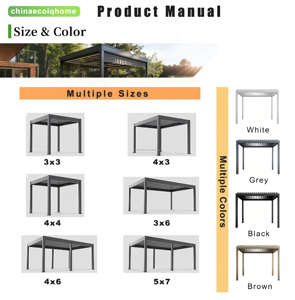 Système bioclimatique à commande électrique à distance avec persiennes étanches pour maison intelligente et vie en plein air - Product Image 5