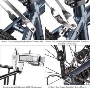 <span class=keywords><strong>Porte</strong></span>-bagages arrière pour vélo de montagne personnalisé, grande capacité, étagère à bagages, <span class=keywords><strong>panier</strong></span> - Product Image 6