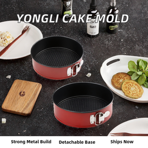 Yongli in metallo tondino a cuore per forno a forma di molla con fondo rimovibile stampo per la cottura di Cheesecake o torta - Product Image 2