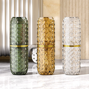 Travel Toothbrush Cup Diamond Pattern 51-100ML Sealing Leak Prevention Portable Mouthwash Holder Adult Use - Product Image 2