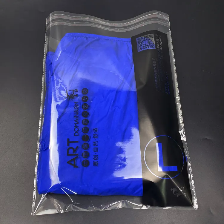 Presa di fabbrica stampa Personalizzata autoadesiva opp sacchetto di vestiti sacchetto di imballaggio