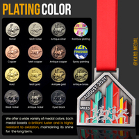 Médaille de gymnastique personnalisée en métal or, argent, bronze, récompense pour la victoire, médaille 3D pour la danse et le cheerleading, médailles 3D sur mesure