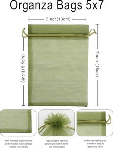 Your Brand Custom Logo Organza Bags Bulk <b>Drawstring</b> Mesh Jewelry <b>Pouches</b> Sheer Gift Bags Wedding Party Branding Factory Direct - Product Image 2
