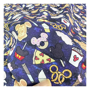 Tissu tricoté à impression numérique personnalisée sur le thème de <span class=keywords><strong>Mickey</strong></span>, coton biologique écologique, élasthanne, jersey simple, robe pour filles - Product Image 6