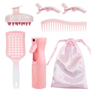 Wanmei Home Hair Care Set With Massage Comb Shampoo Brush <b>Spray</b> Bottle And Clips For <b>Styling</b> And Smoothing - Product Image 1