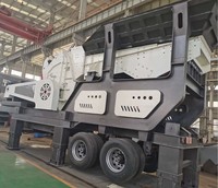 Nouveau concasseur à mâchoires mobile certifié ISO 9001 certifié haute productivité roulement de moteur à courant alternatif machines d'agrégat en ligne sur site