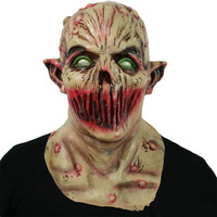 Halloween Terreur Latex Masque Cosplay Tête Manger Costume Ball Performance Props Drôle Horreur Maquillage Blague Fantôme Festival Effrayant
