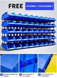Wholesale Square Industrial Detachable Office Organizer Stackable <strong>Plastic</strong> Drawers Shelf <strong>Bin</strong> Boxes Warehouse <strong>Storage</strong> Combined - Product Image 2