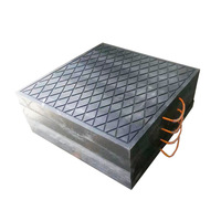 Coussinet de jambe de grues de stabilisateur noir 800*800*60mm avec grande feuille de plastique Uhmwpe de support de charge avec Service de traitement de coupe