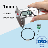 Mini caméra analogique 1 mm avec lumière et protection de l'objectif, étanche XP68, OCHTA10, certifiée ISO13485, compatible Linux et Windows