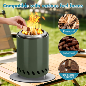 Brasero de Mesa de Acero Inoxidable 304, Portátil, sin Humo, para Leña, Estufa de Camping para Patio Trasero con Bolsa de Transporte - Product Image 3