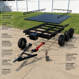 <span class=keywords><strong>Remolque</strong></span> de Plataforma Plana de Acero 2T Q235 con Caja de Herramientas y Plataforma Inclinable <span class=keywords><strong>para</strong></span> Transporte de Vehículos ATV UTV, Doble Eje, Sistema de Frenado Electrónico - Product Image 1